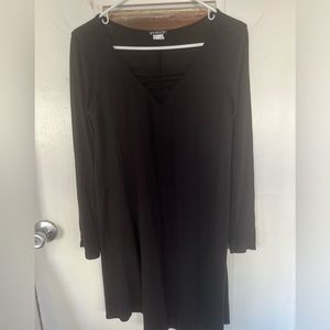 Venus Long Sleeve Black Dress